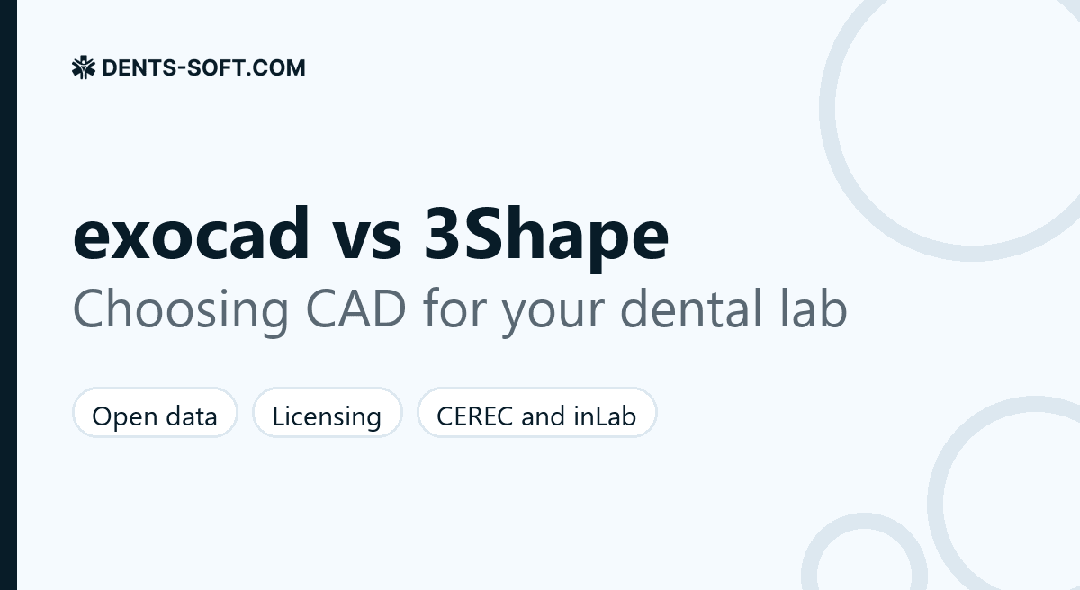 exocad DentalCAD vs 3Shape Dental System: comparison of dental lab CAD software